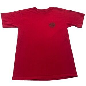 Vans Vintage Graphic  Short Sleeve Crew Neck T-Shirt Red Adult Small